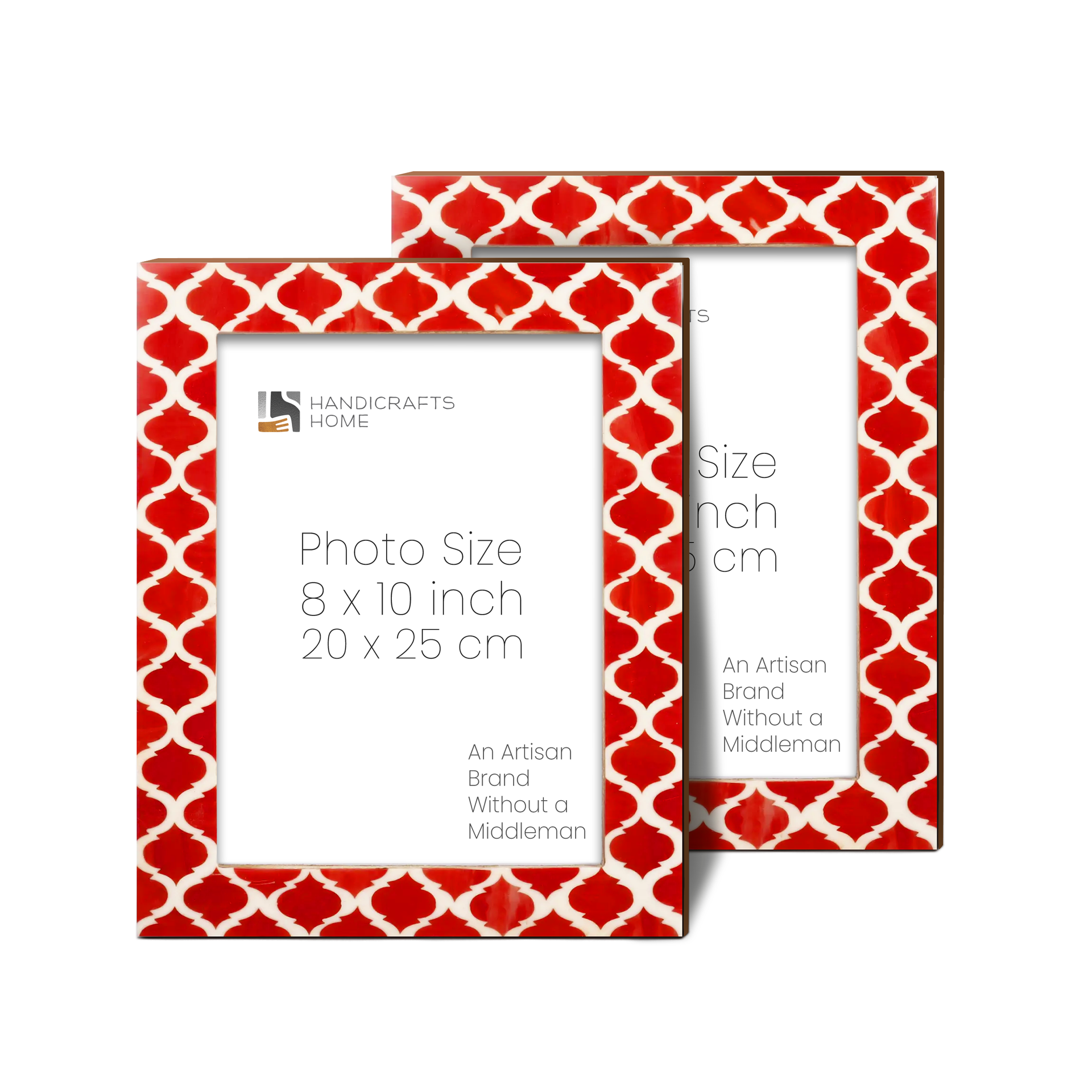 Picture Frames Casablanca Pimienta Pattern Resin Inlay Collection in 3 Sizes, Pack of 2