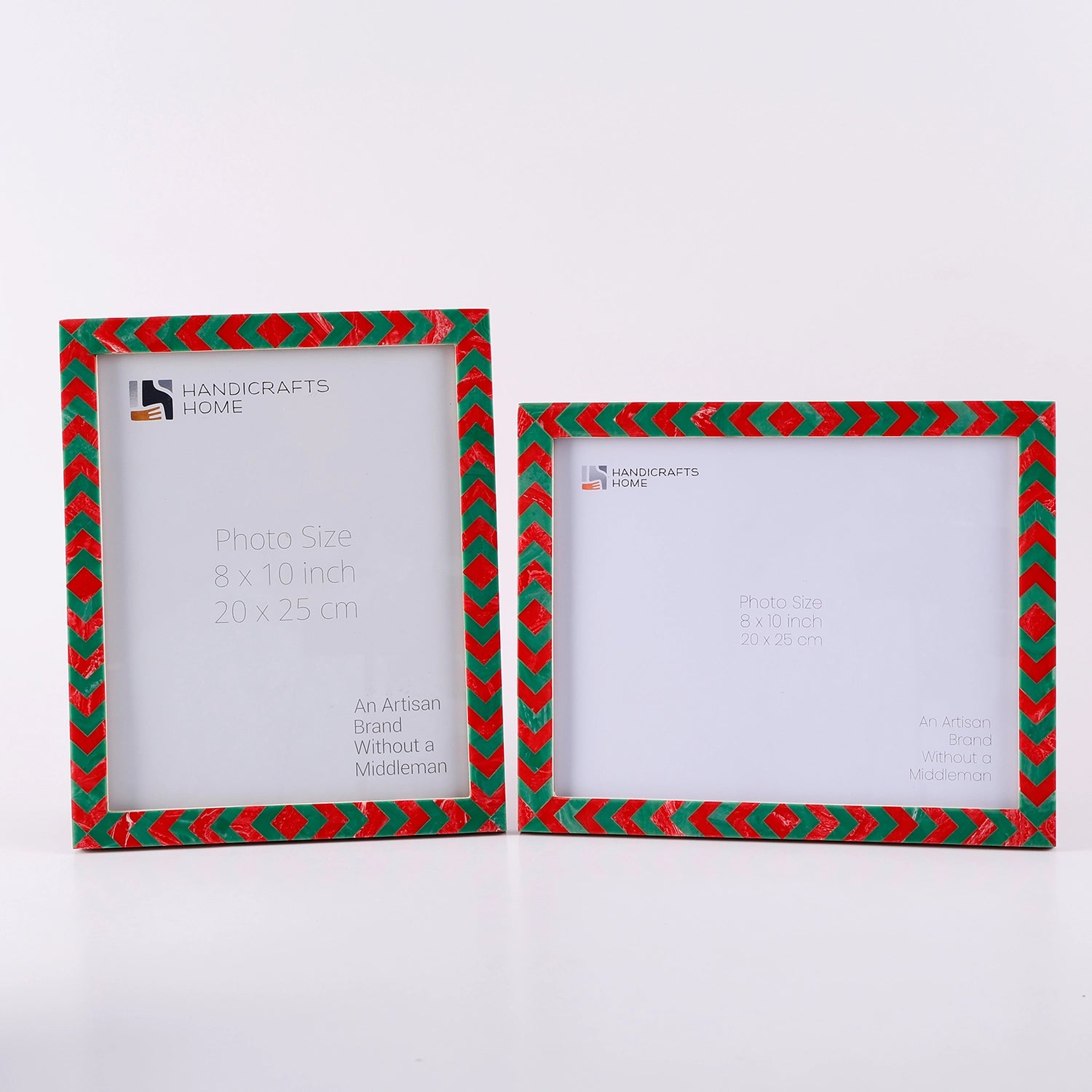 Picture Frames Lisbon Gems Pattern Resin Inlay Collection in 3 Sizes, Pack of 2
