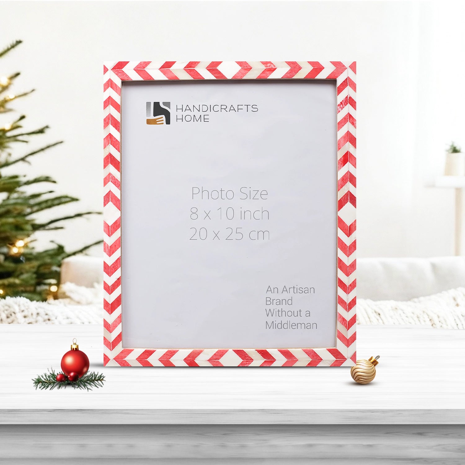 Picture Frames Mosaic Chevron Pattern Bone Inlay Collection