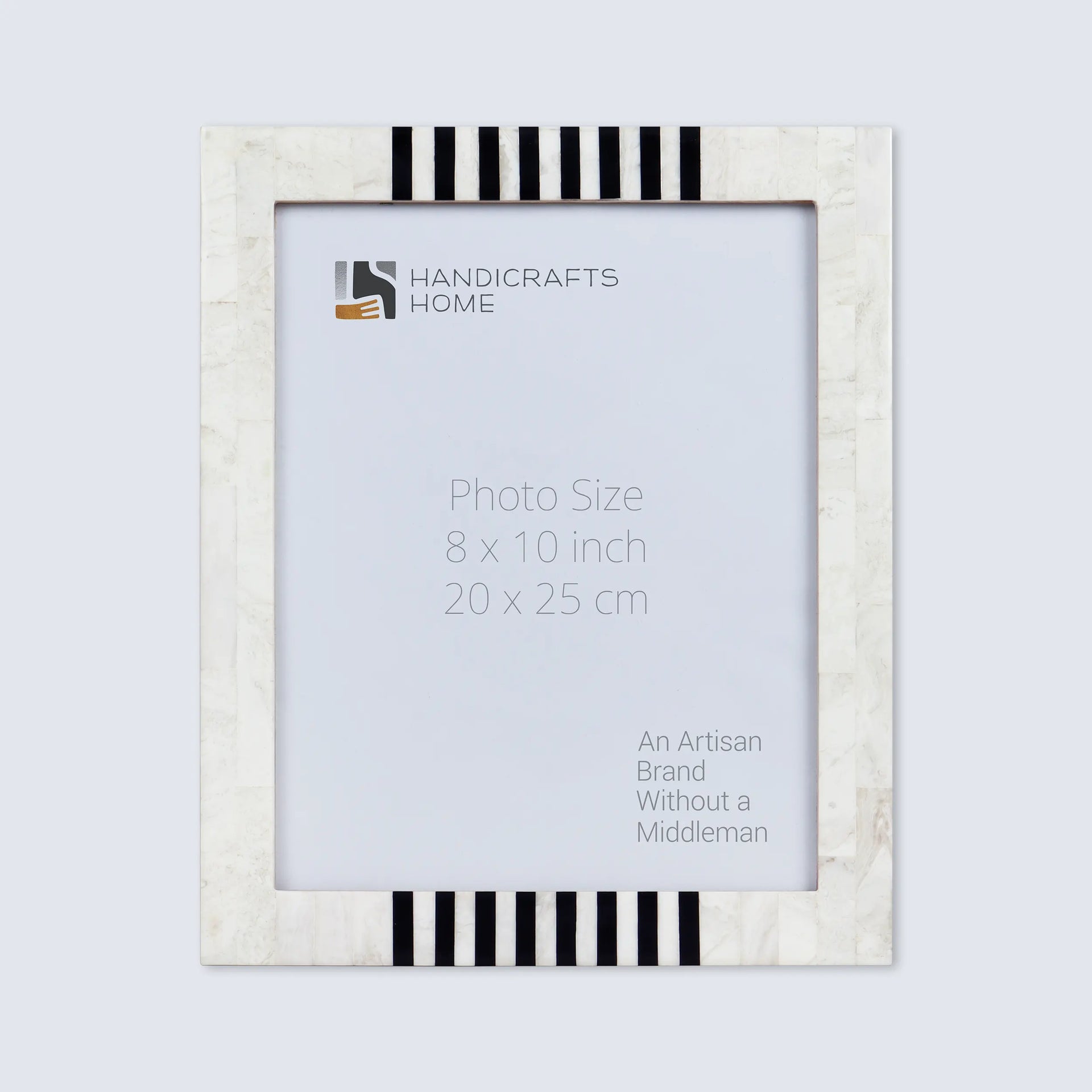 Picture Frame Contour Alto Pattern White Black 8X10