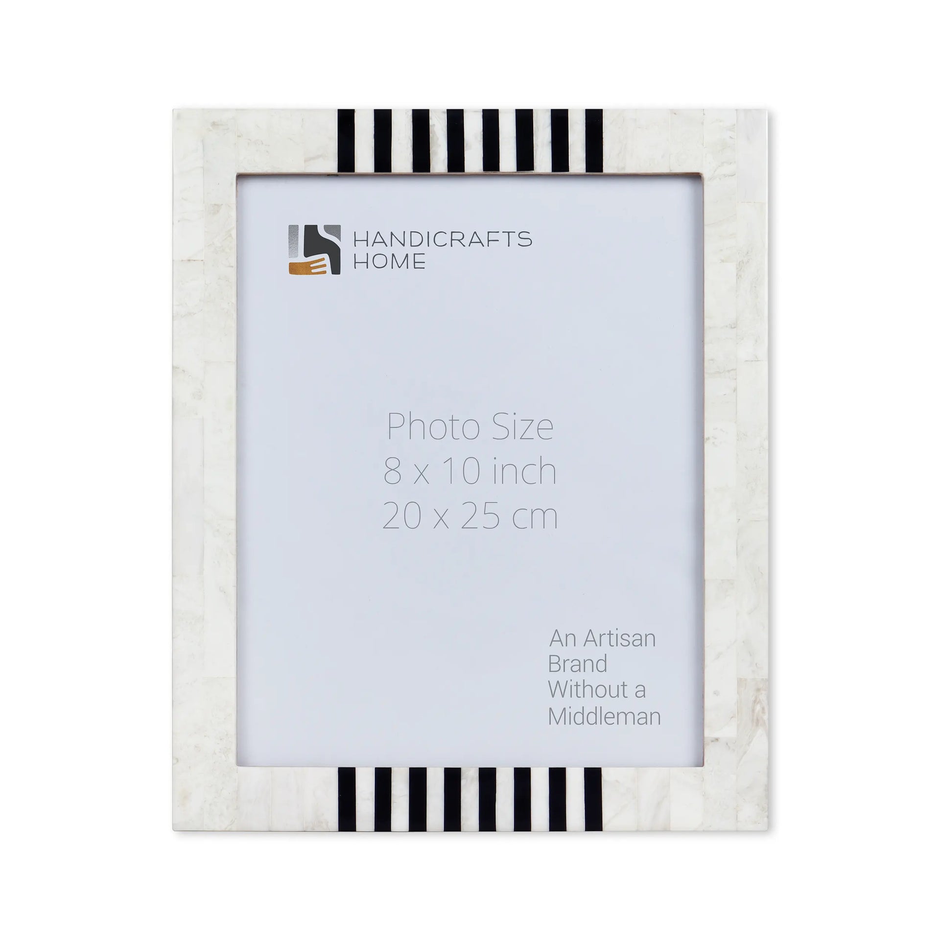 Picture Frame Contour Alto Pattern White Black 8X10