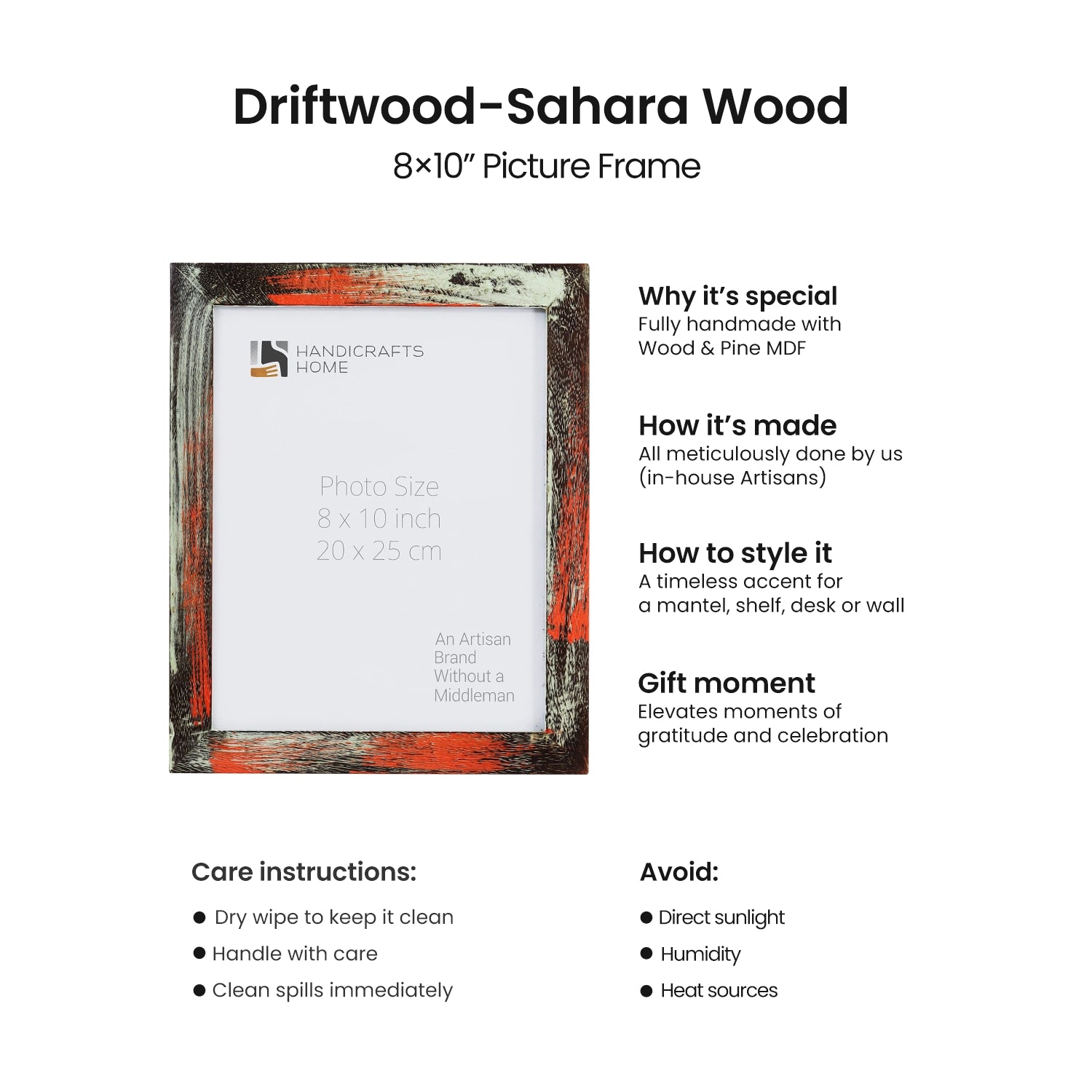 Picture Frame Driftwood Sahara Wooden Collection Vintage Home Decor