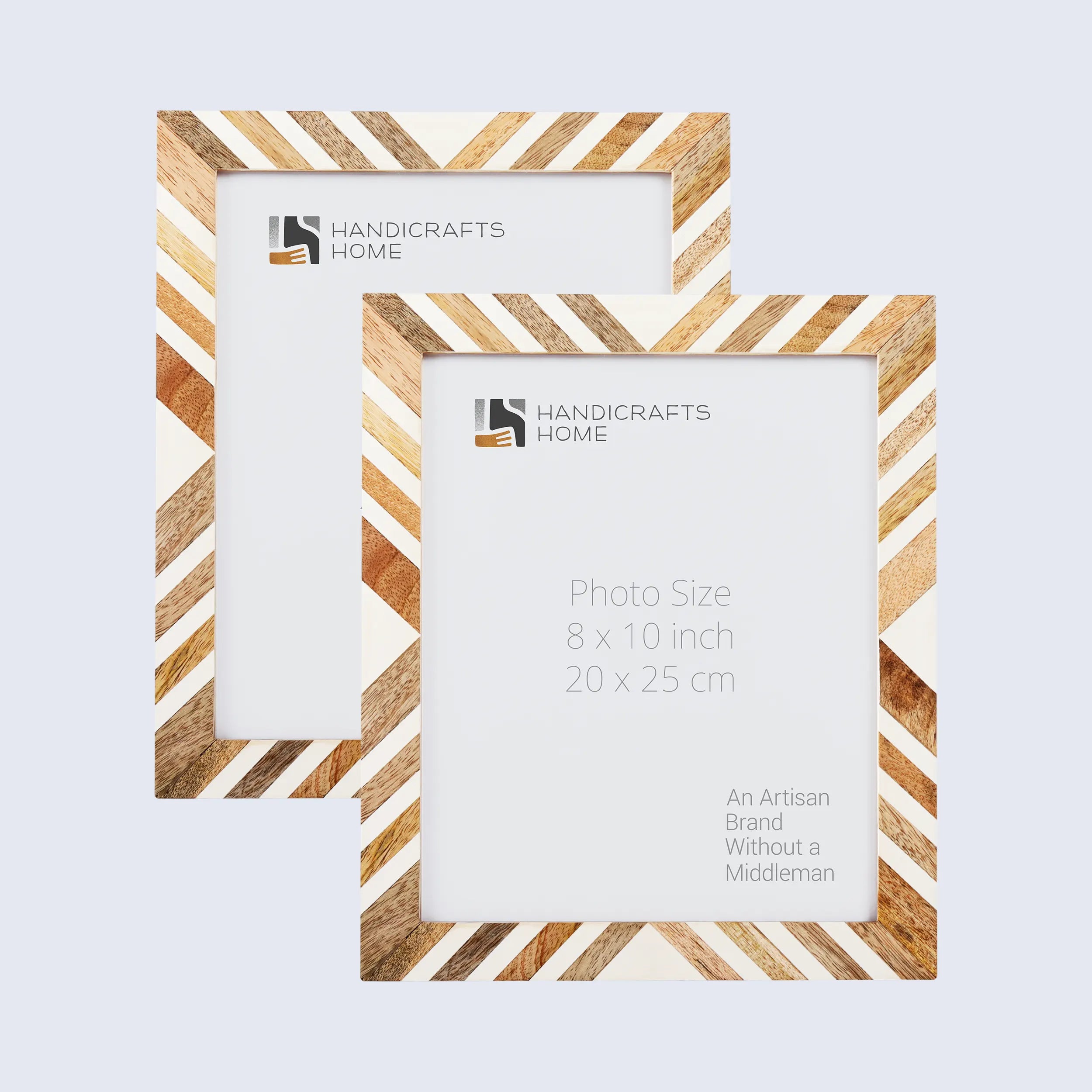 Picture Frames Marquet Chevron Pattern Resin Inlay Collection Pack of 2 ...