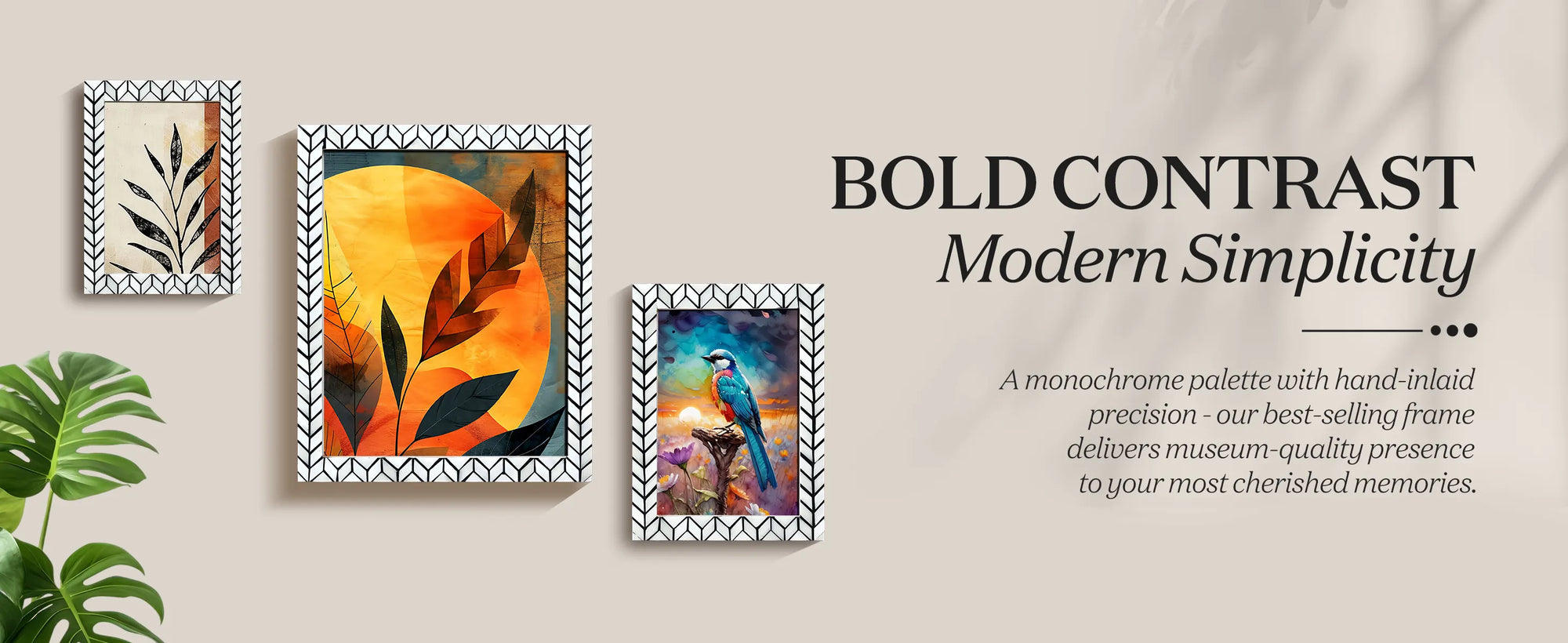 Picture Frames Artic Horizon Bone & Resin Inlay Collection in 3 Sizes