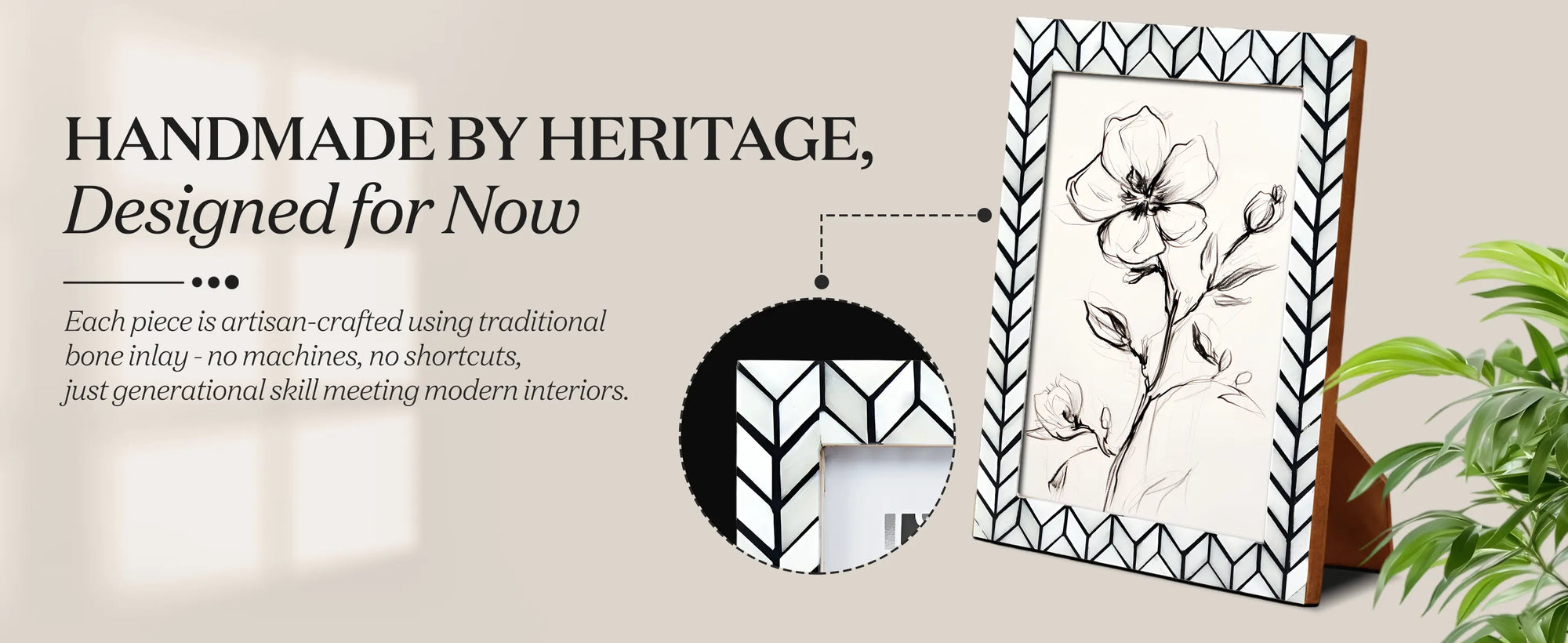 Picture Frames Artic Horizon Bone & Resin Inlay Collection in 3 Sizes