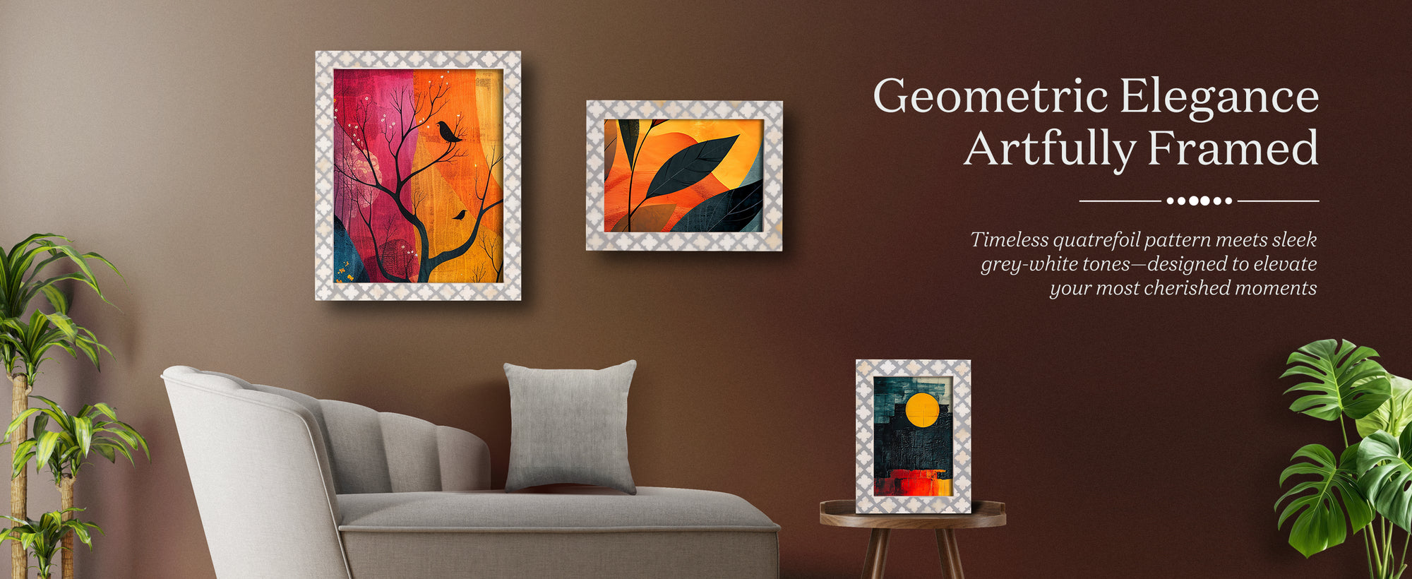 Picture Frame Avant Ashley Collection Bone & Resin Inlay White & Grey – 4x6, 5x7 & 8x10