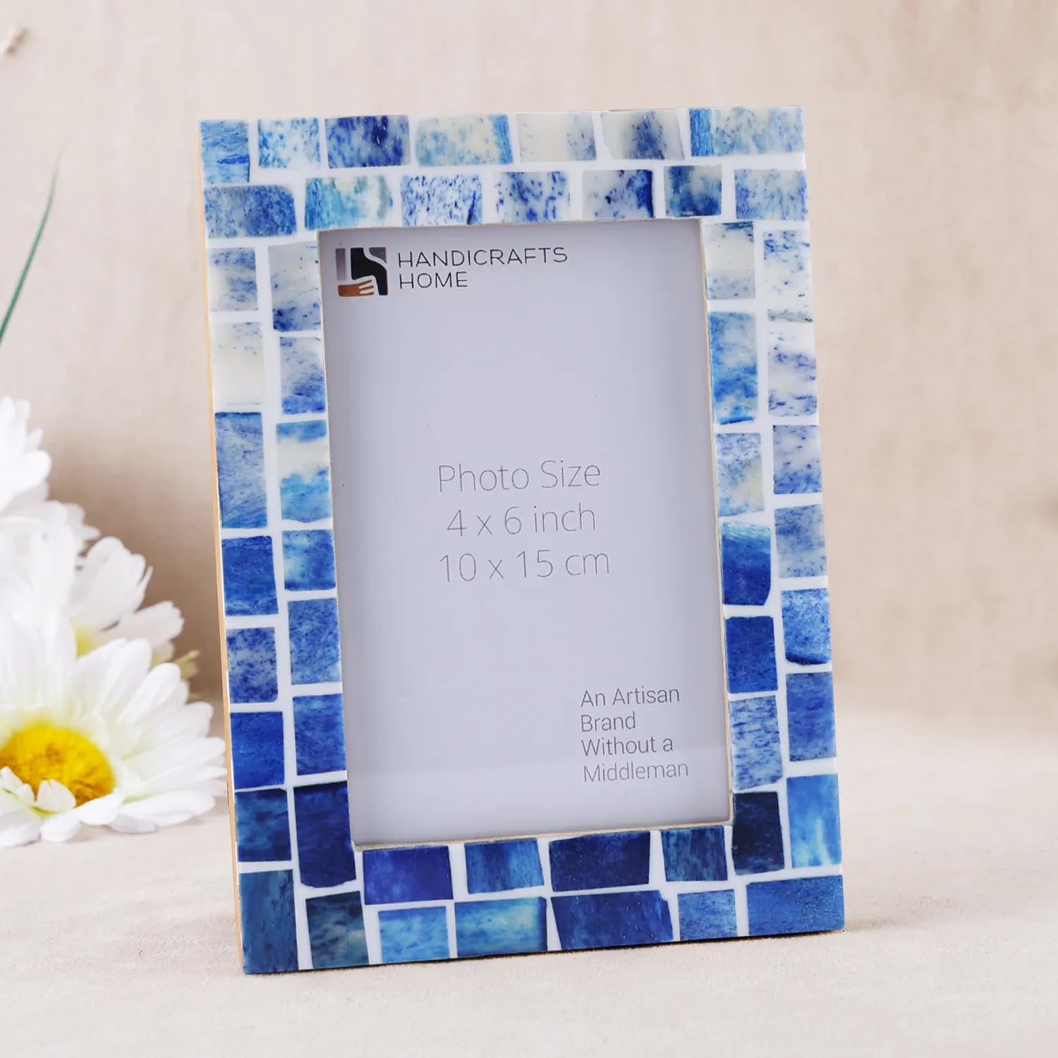 Picture Frames Indigo Pattern Bone Inlay Collection in 26 Sizes