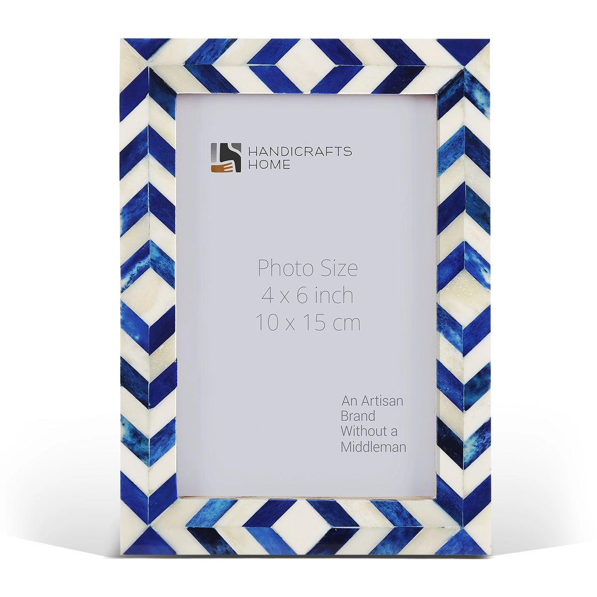 Mosaic Chevron Bone Inlay Picture Frame | 4x6 5x7 8x10