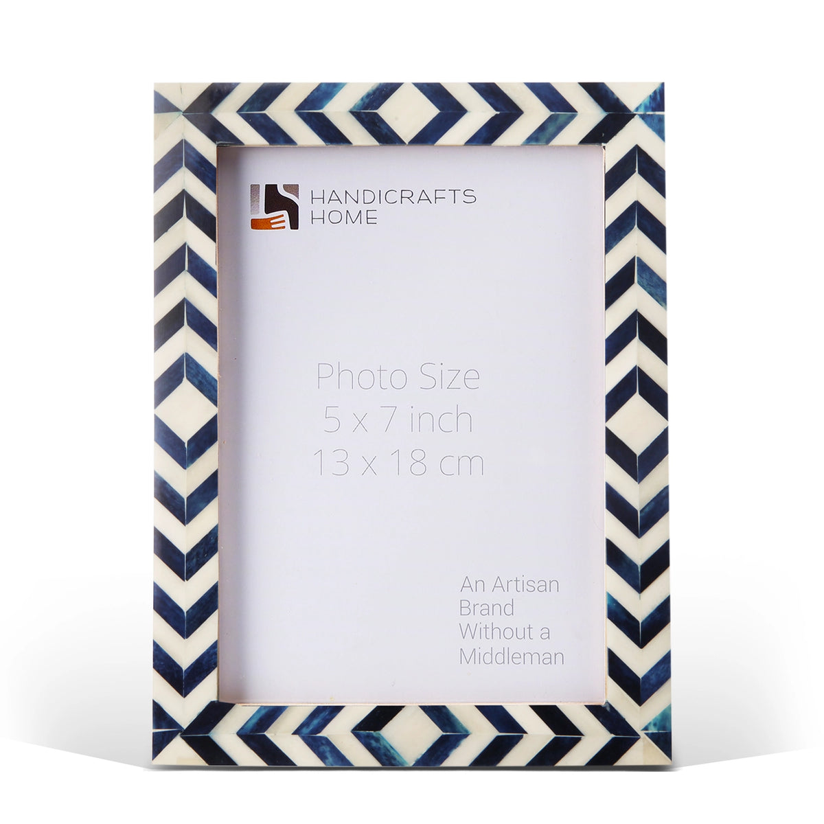 Mosaic Chevron Bone Inlay Picture Frame | 4x6 5x7 8x10