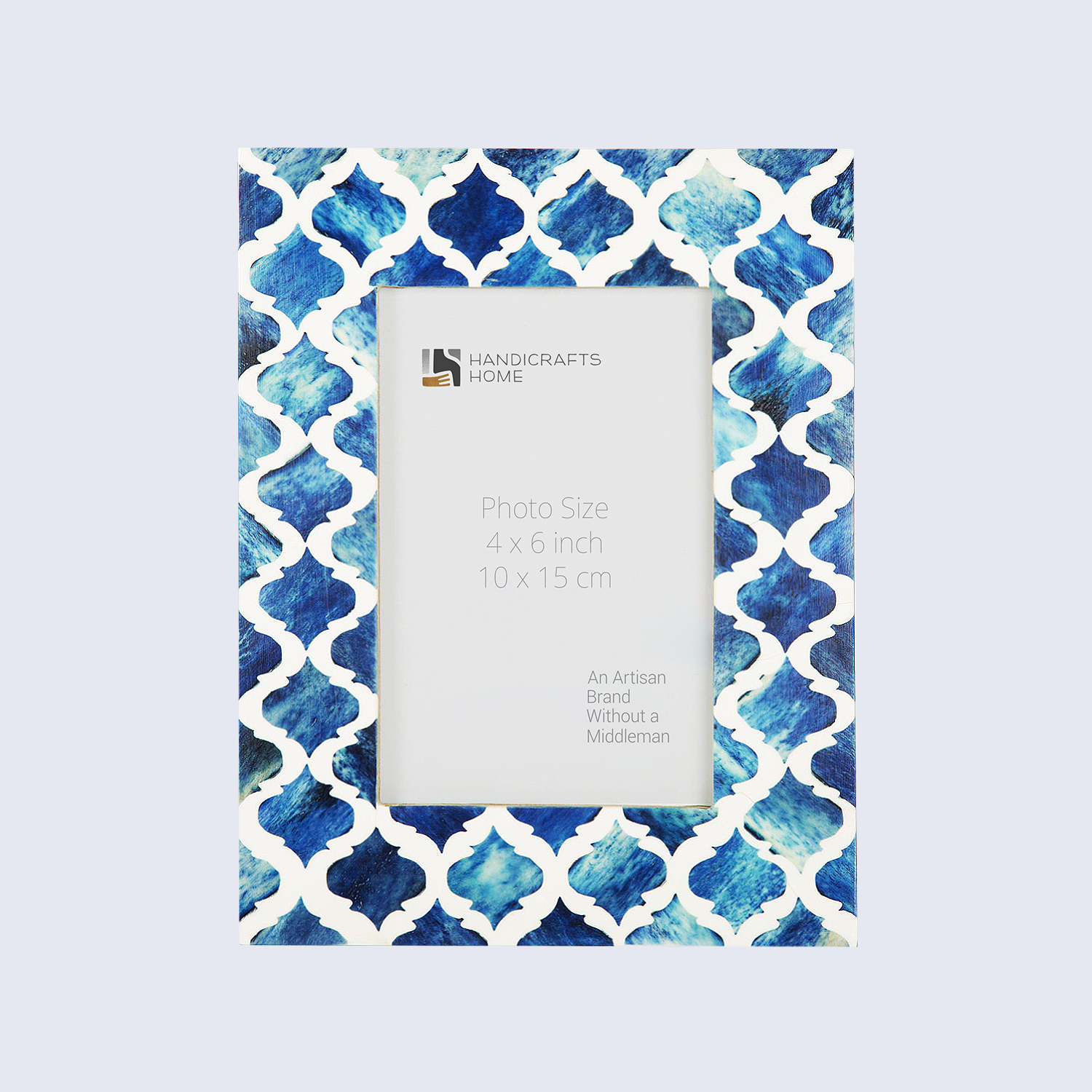 Picture Frames Moroccan Pattern Bone & Resin Inlay Collection in 5 Color Options | 1.5" Border Width