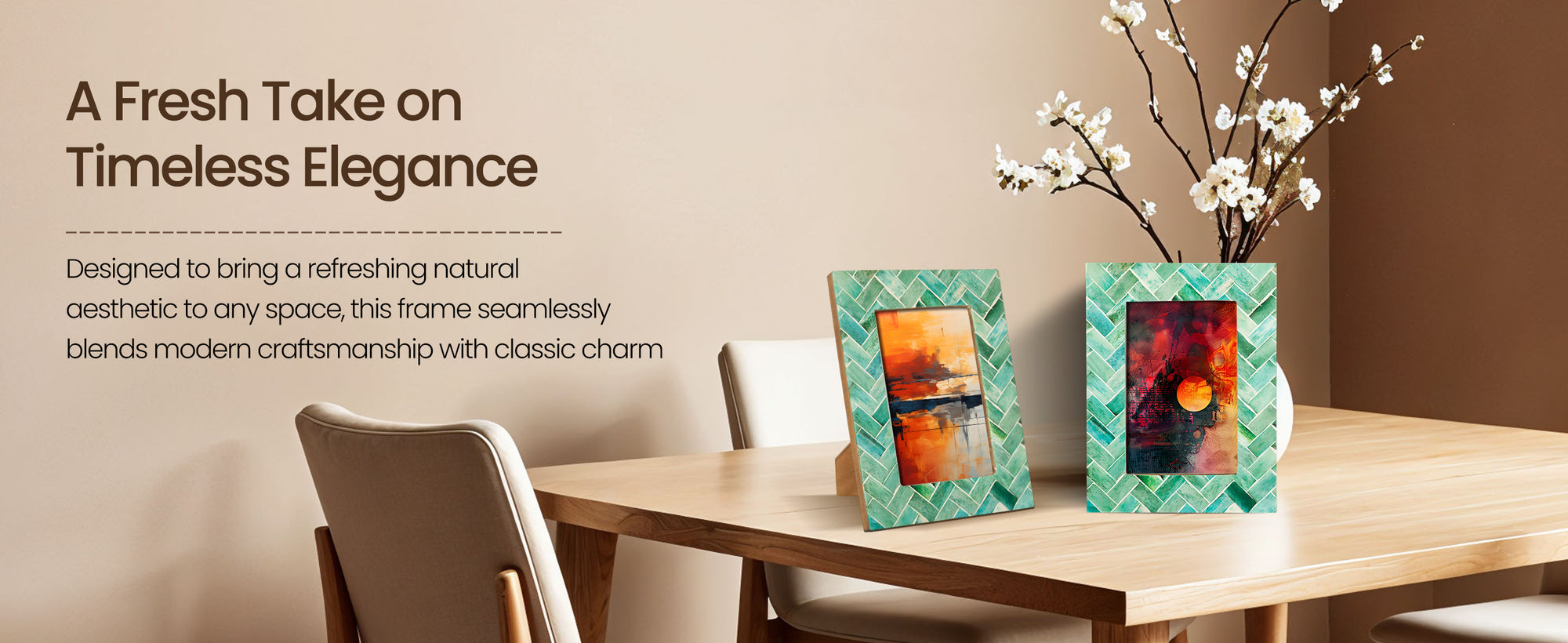 Picture Frames Nature Inspired Bone Inlay Collection in 4x6