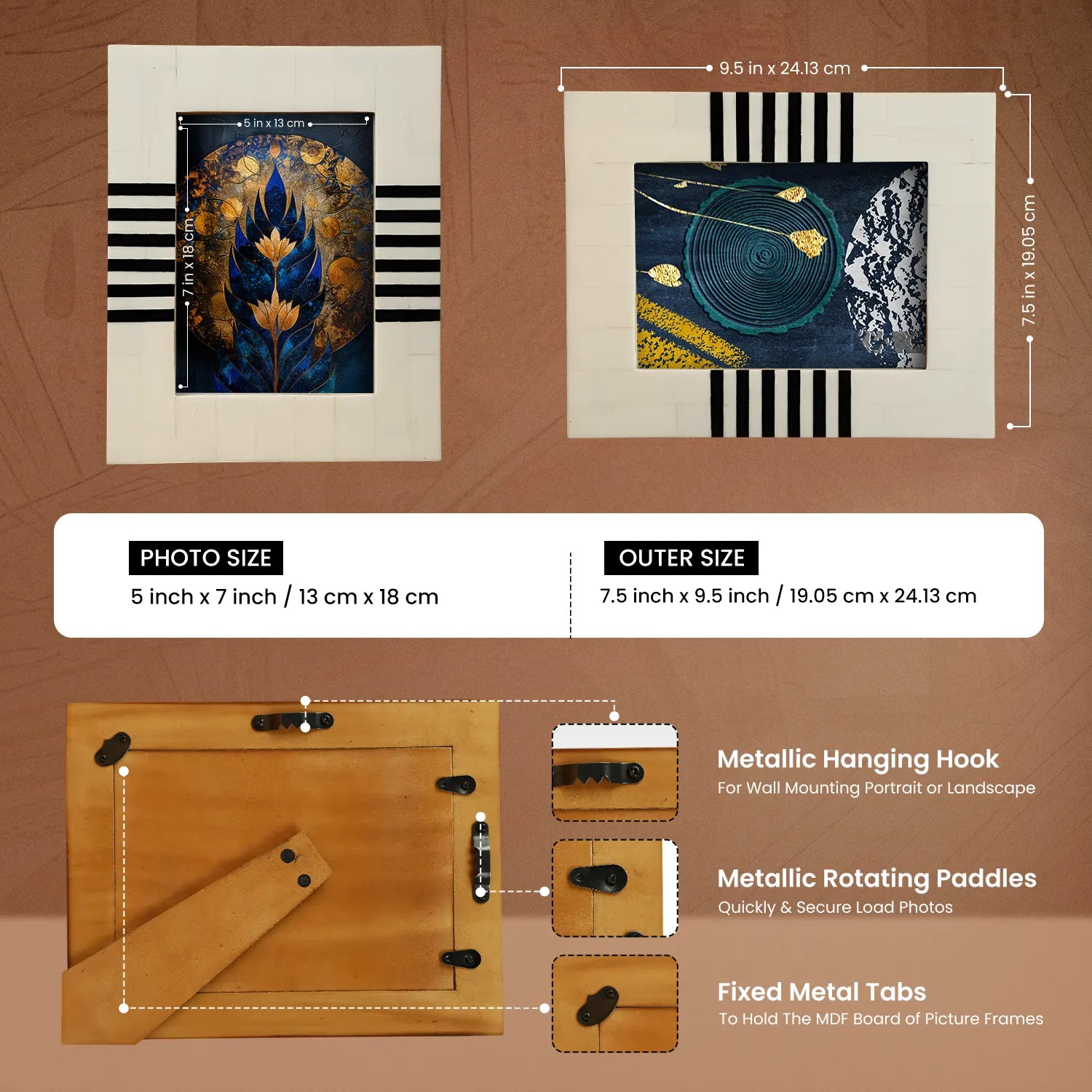 make to order decorative picture photo frame contour lado 4x6, 5x7