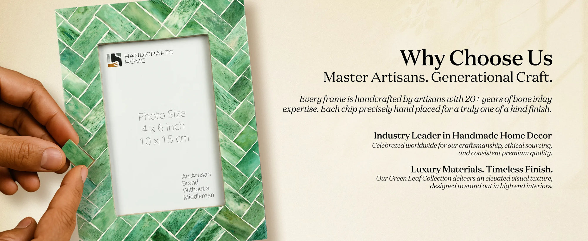 Picture Frames Nature Inspired Bone Inlay Collection in 4x6