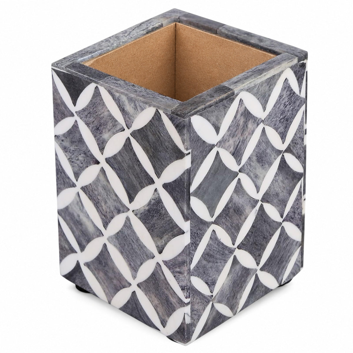 Pen holder star pattern available in grey 3x4 Inch