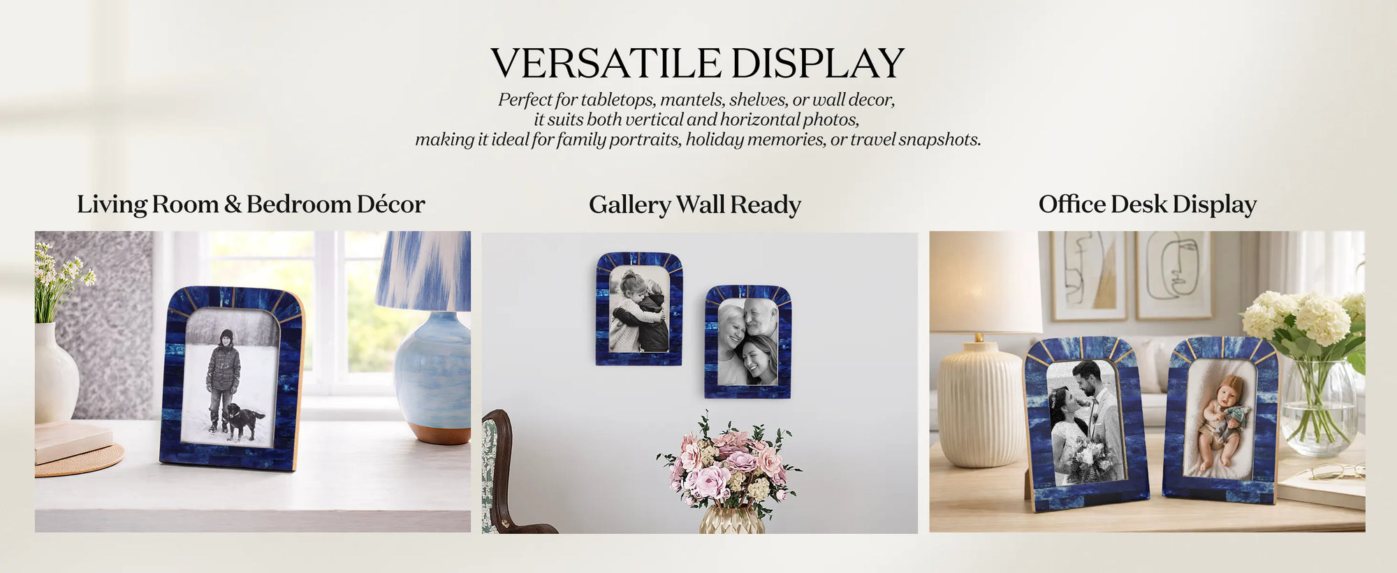 Picture Frames Palace Well Pattern Bone Inlay Collection in 2 Sizes