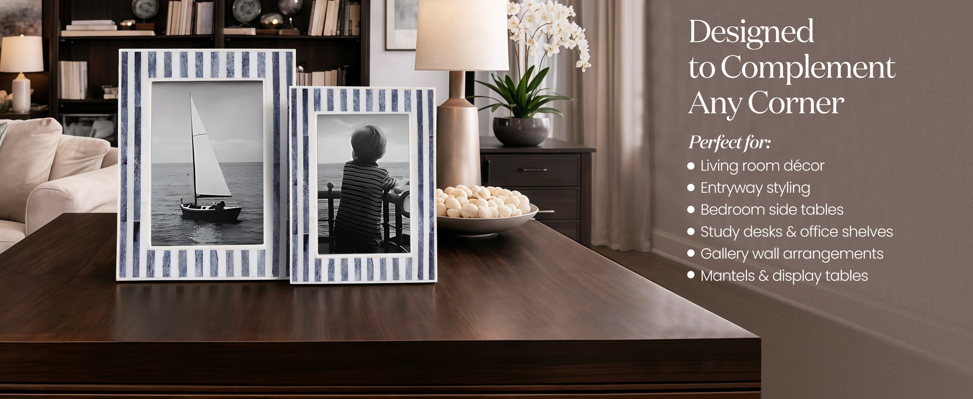 Picture Frames Kayala Saje Bone Inlay Collection in 3 Sizes