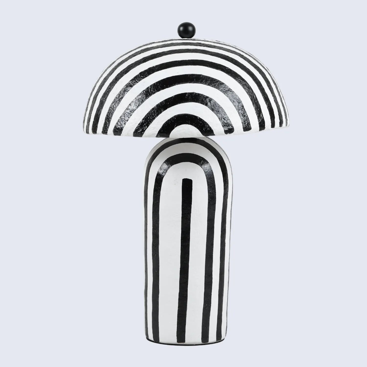 Table Lamp 12x19” – Black Strip Modern Bedside Lamp