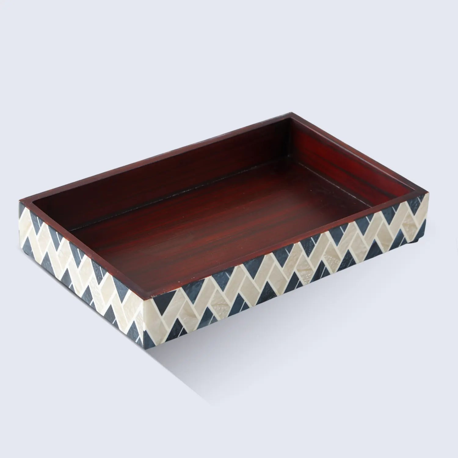 Vanity Trays Tavla Pattern Resin Inlay Collection in 10x6