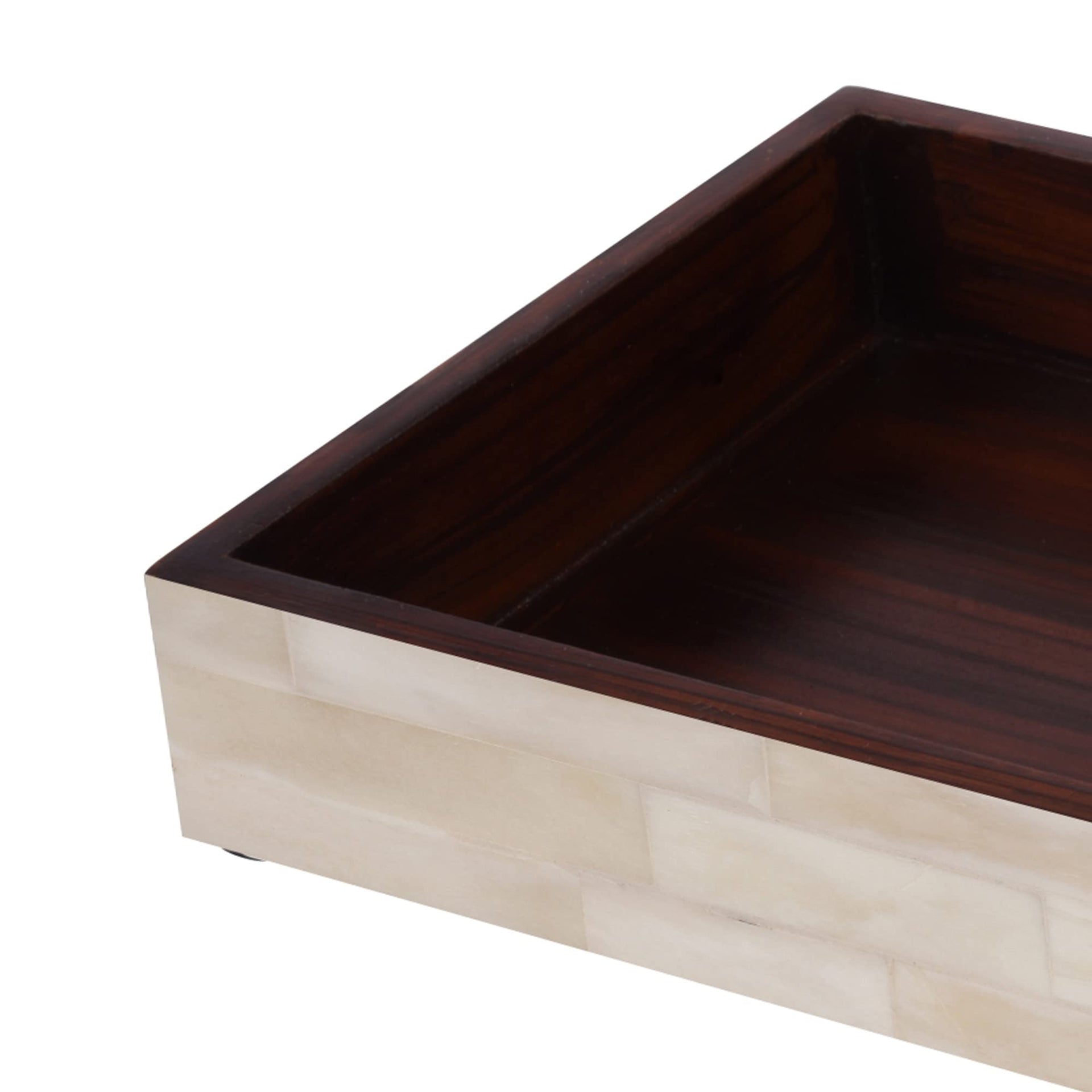 Bathroom tray plain white bone inlay Classic White 10x6 inch