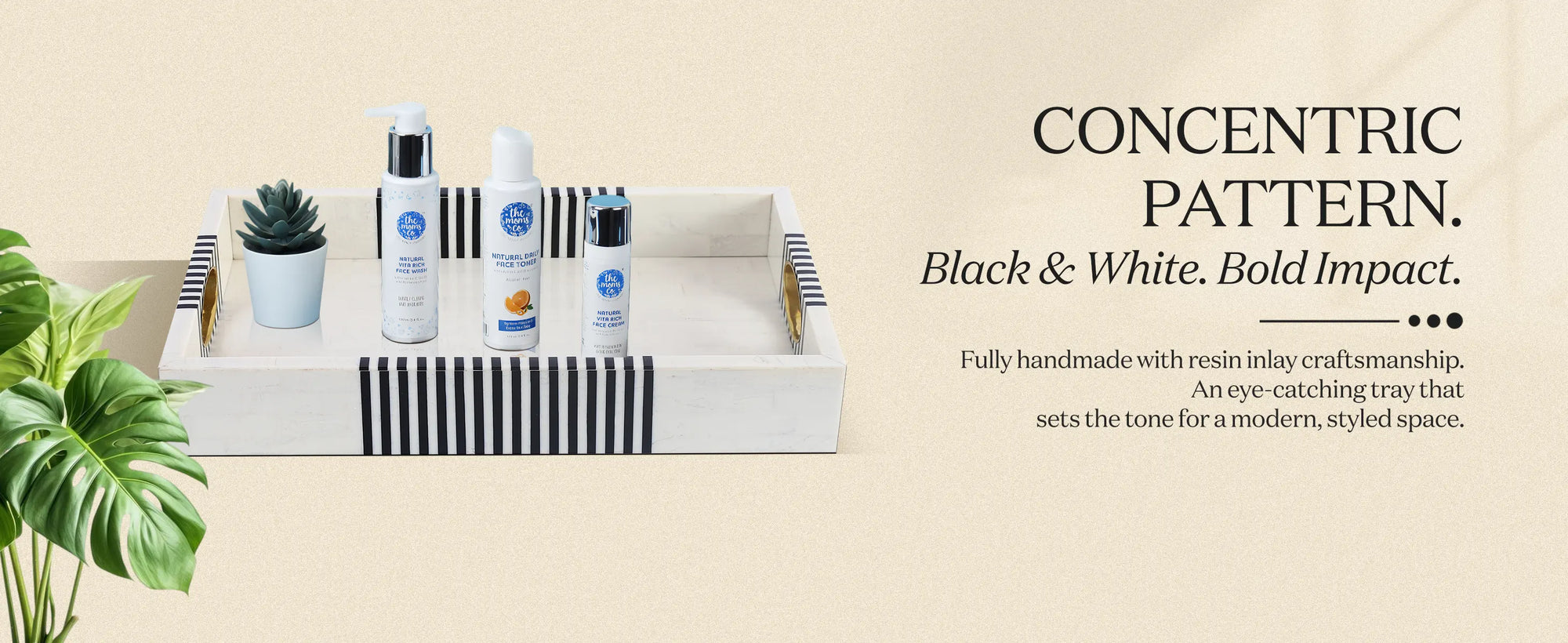 Decorative Tray Optique Reflect Pattern Resin Inlay Collection in 11x17