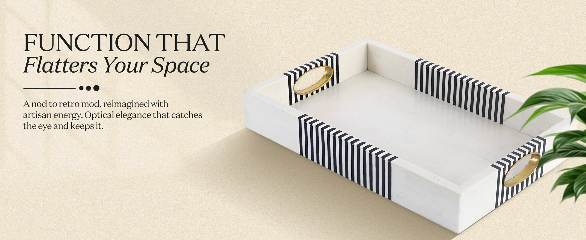 Decorative Tray Optique Reflect Pattern Resin Inlay Collection in 11x17