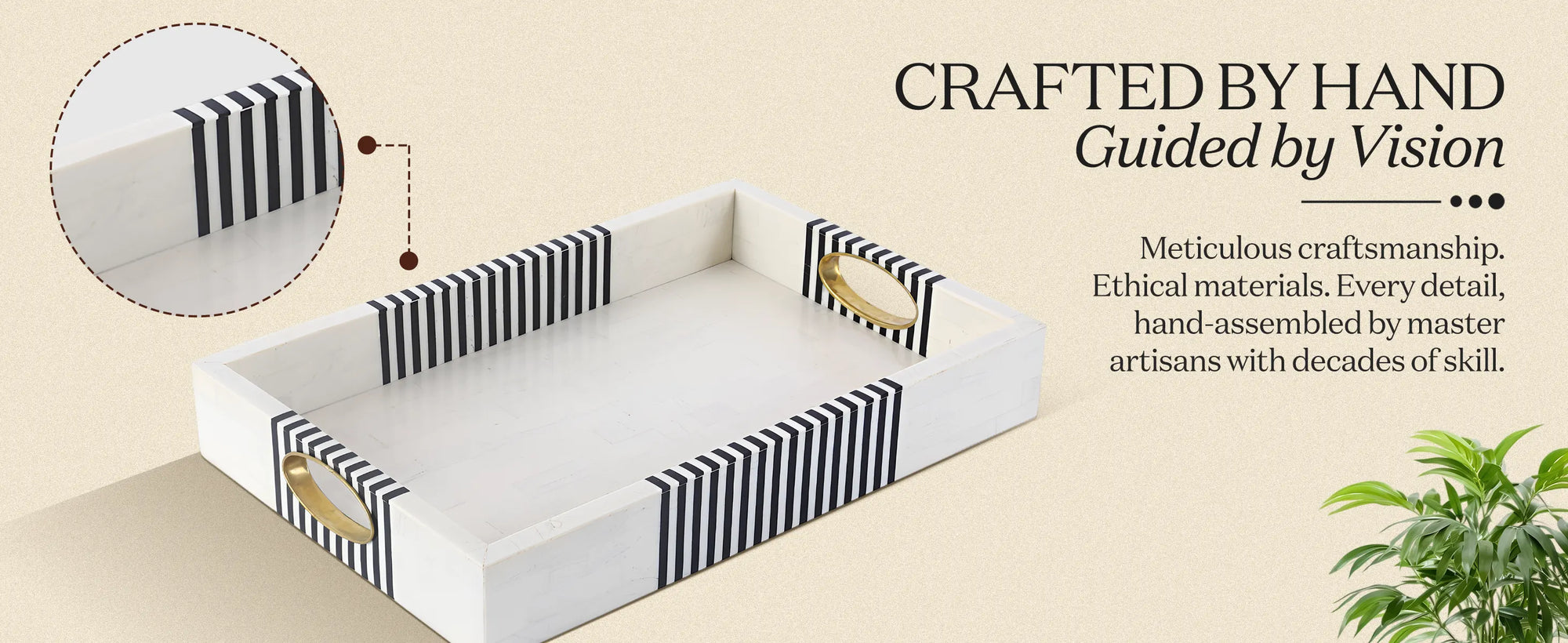 Decorative Tray Optique Reflect Pattern Resin Inlay Collection in 11x17