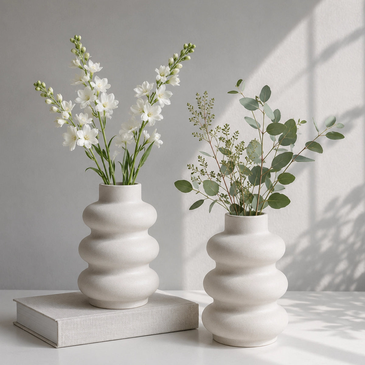 Ceramic Vase For Flowers  White Flower Vase Orbitra