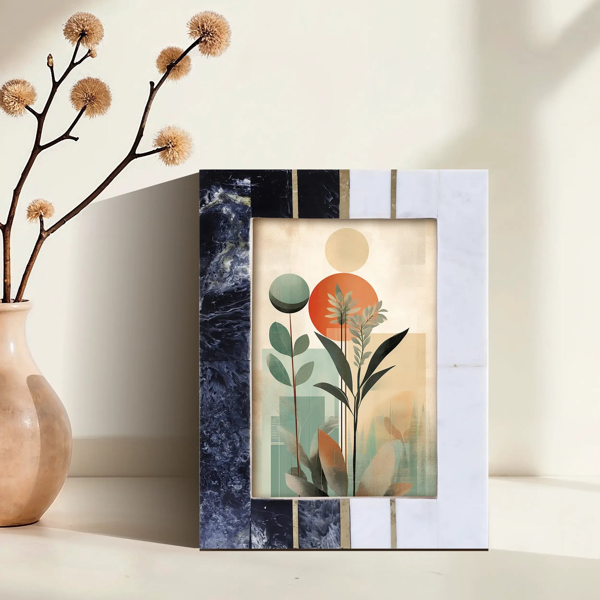 Handmade West Coast Ventura Collection inspired Resin Inlay Picture Frames Black & White