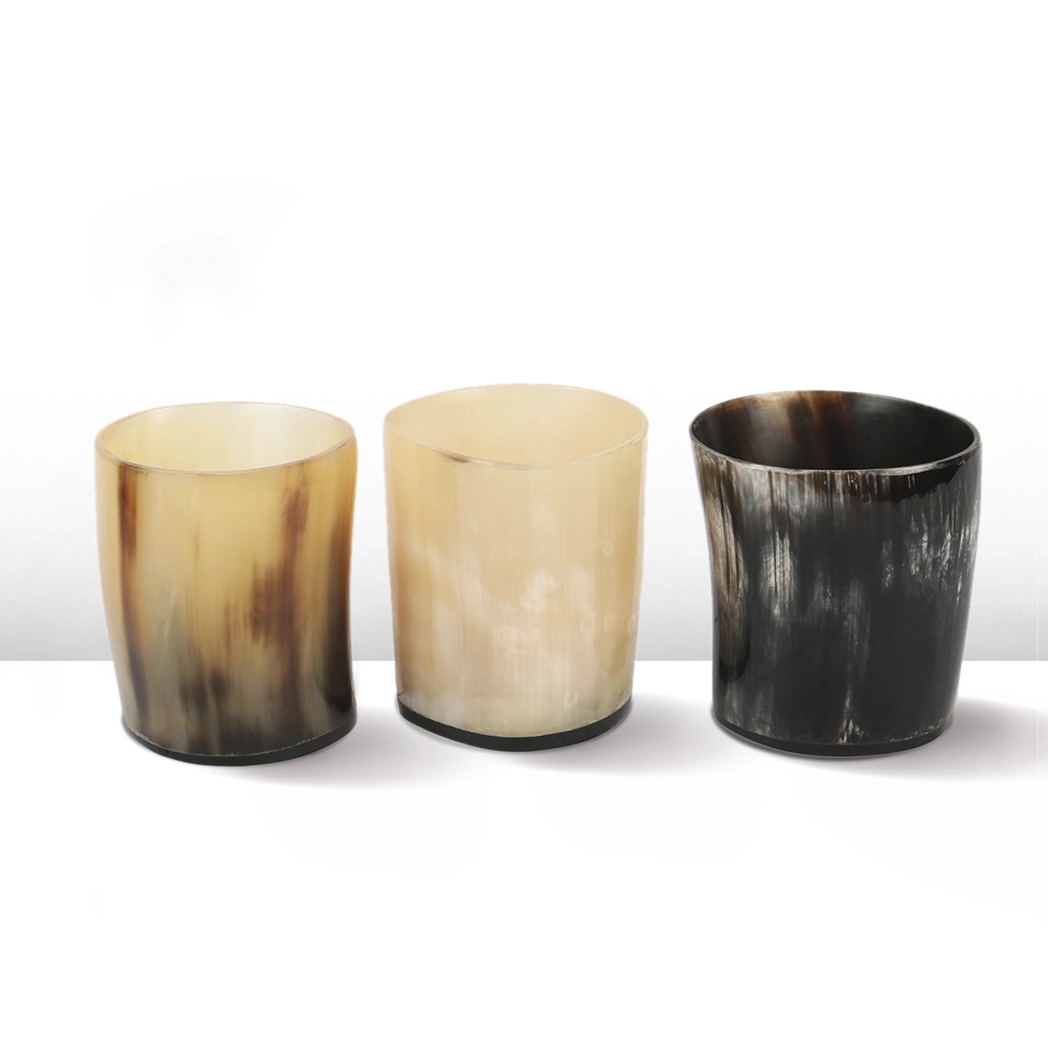 Buffalo Horn Whiskey Shot Glasses 6.5 oz - (Pack of 3)