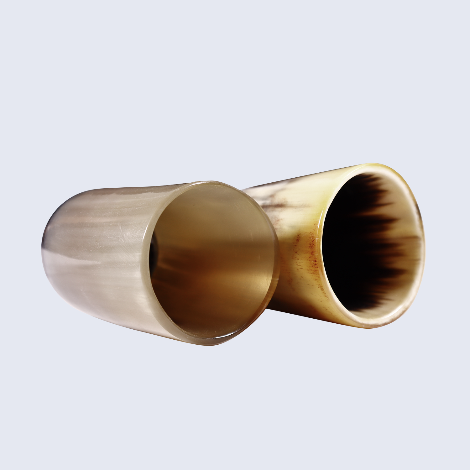 Horn Whiskey Shot Glasses Pack 3 - Holds Upto 6.5 oz, Natural