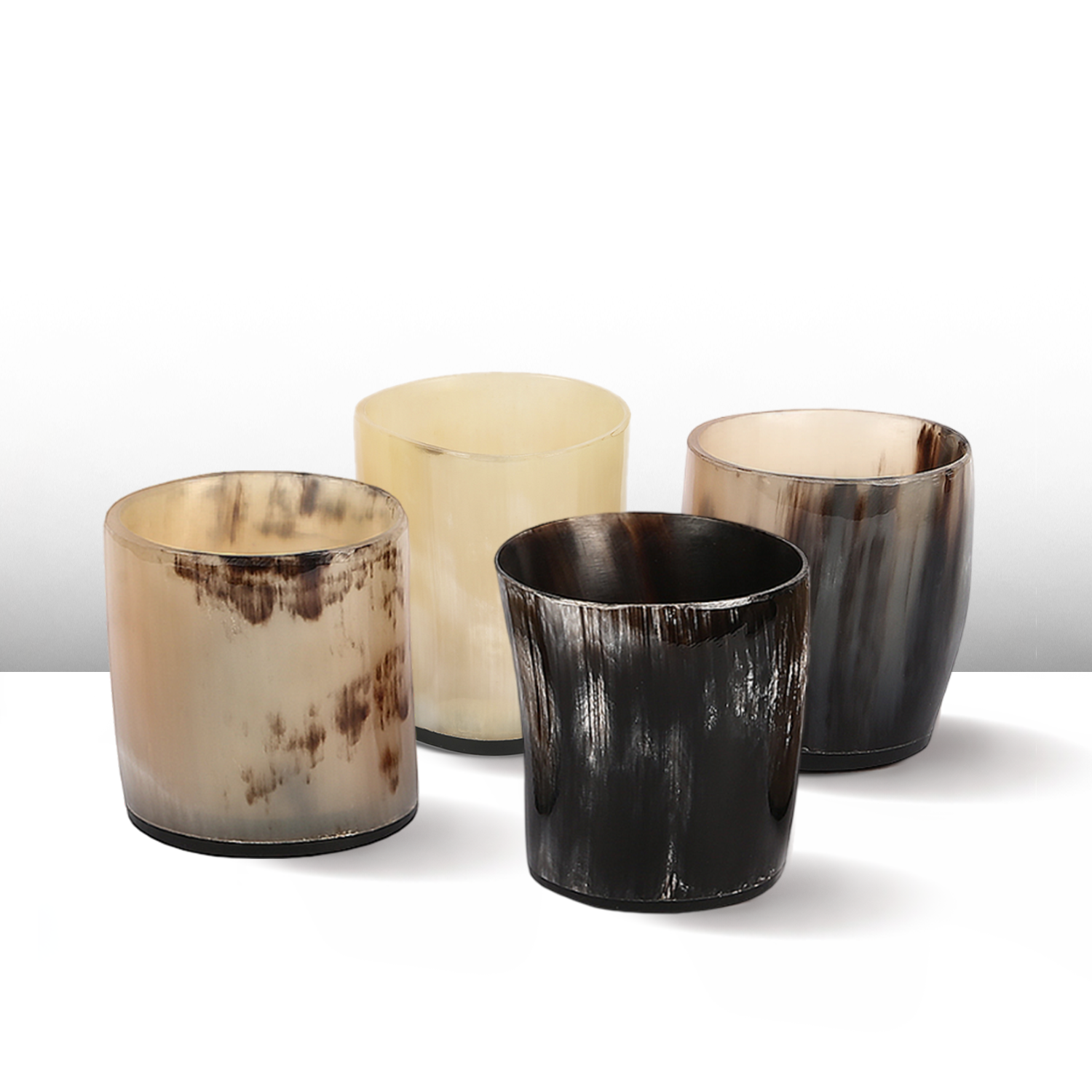 Buffalo Horn Whiskey Shot Glasses 6.5 oz - (Pack of 4)