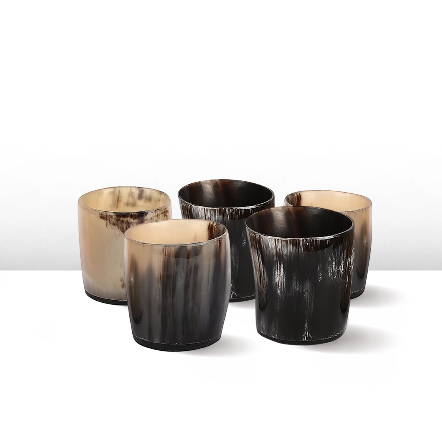 Buffalo Horn Whiskey Shot Glasses 6.5 oz - (Pack of 5)