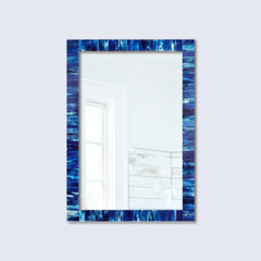 Make to Order Classic Blue Mirror Bone Inlay Collection in 4 Sizes