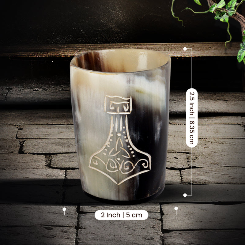 Size Chart for Horn Whiskey Shot Glasses Pack (4,8 & 12) – Hold Up to 6.5oz, Nordic Hammer