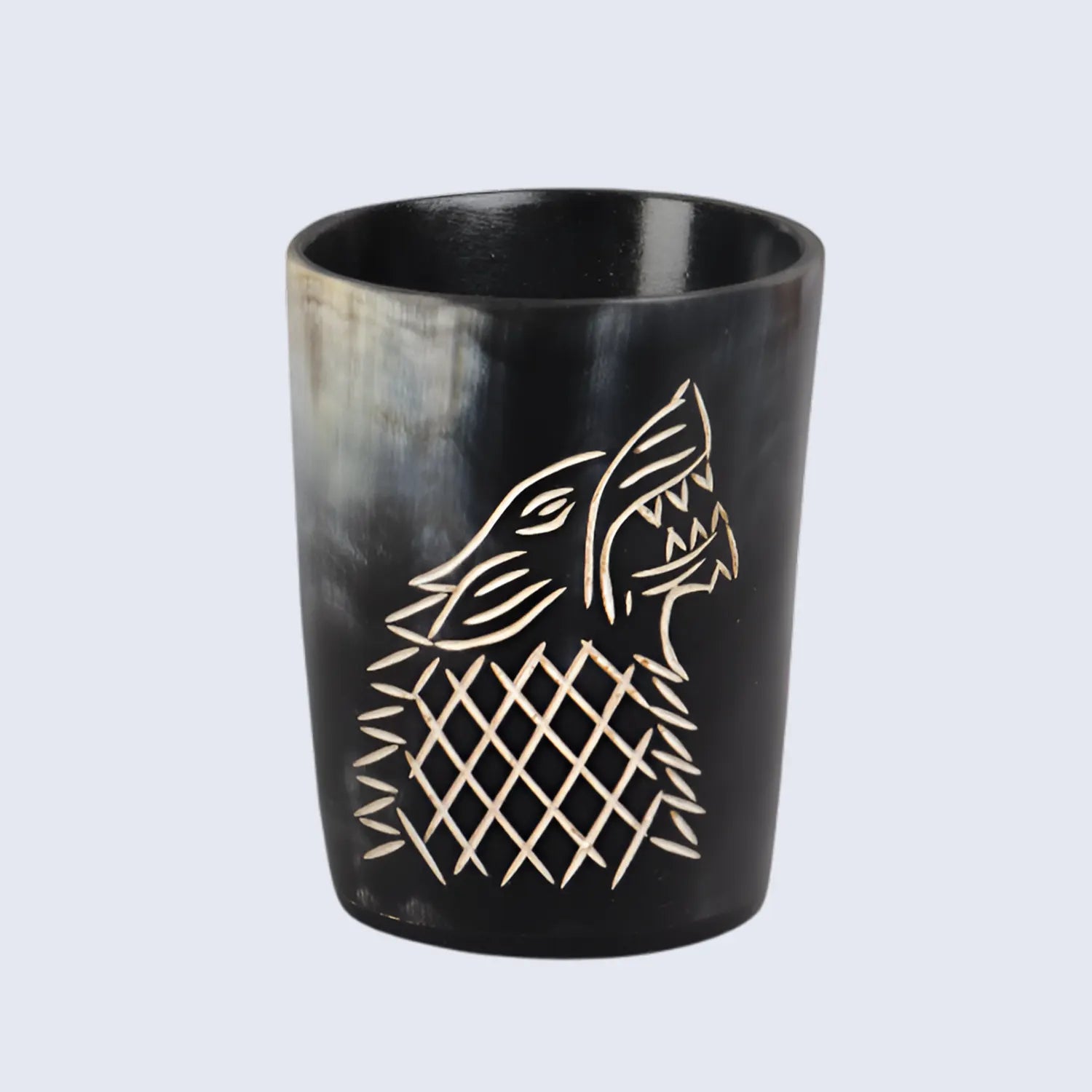 Horn Whiskey Shot Glasses Pack (4,8 & 12) – Hold Up to 6.5oz, Viking Wolf