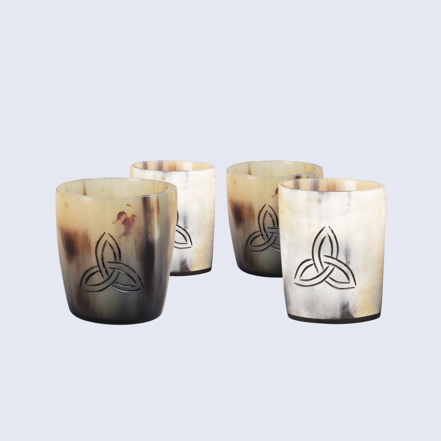 Horn Whiskey Shot Glasses Pack (4,8 & 12) – Hold Up to 6.5oz, Trinity