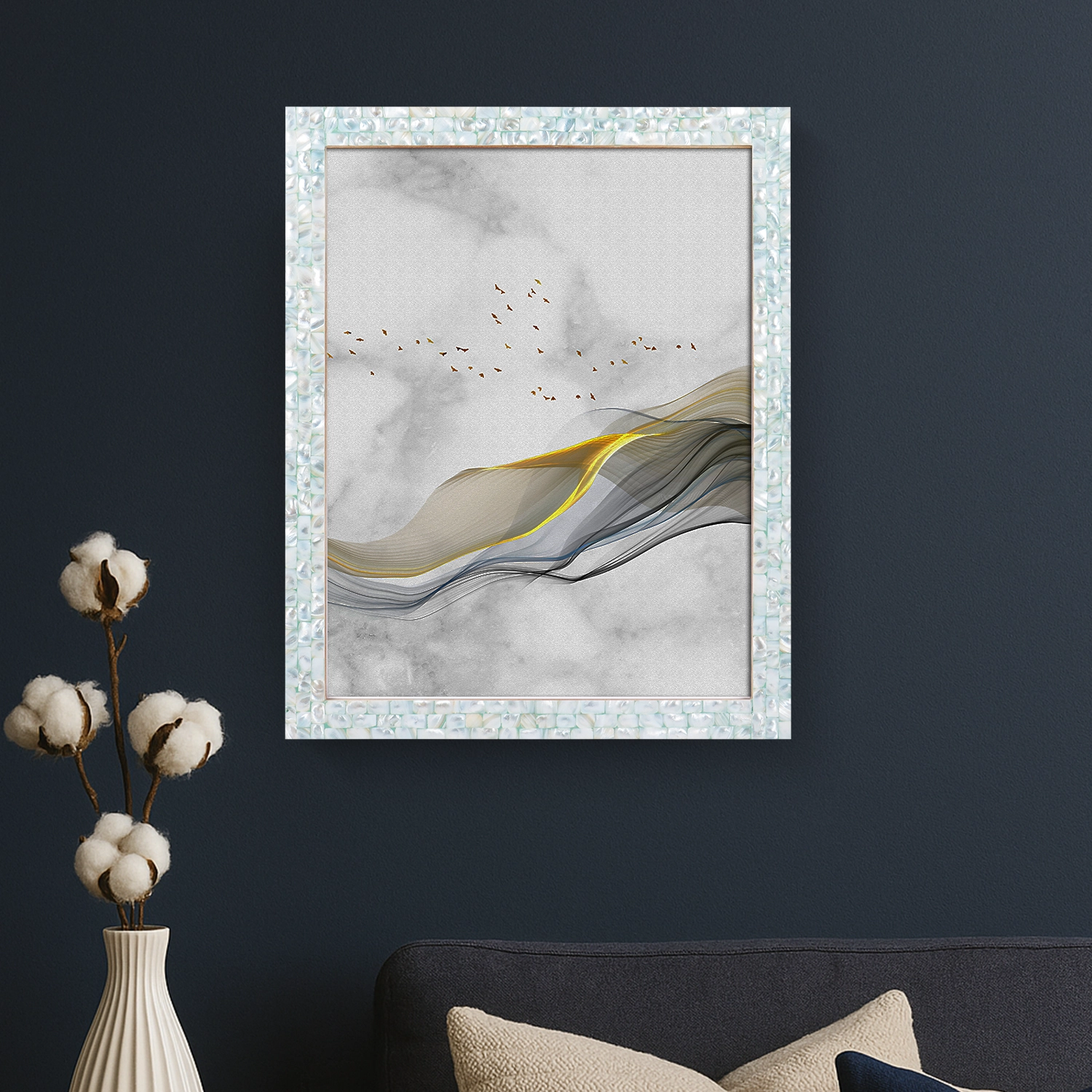 Picture Frames Mother of Pearl Collection in 27 Sizes, Green