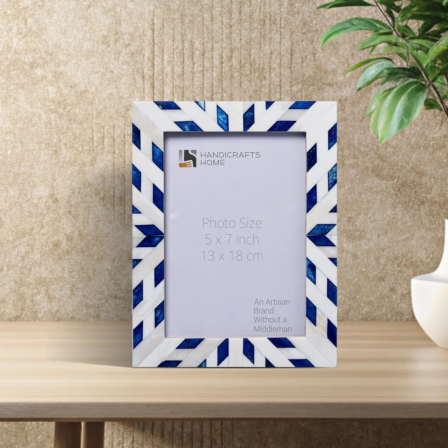 Picture Frames Hypno Frost Pattern Bone Inlay Collection in 3 Sizes