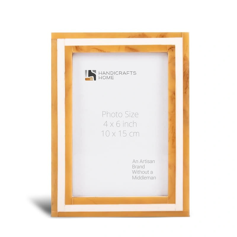 Picture Frame Avant Amber Collection Resin Inlay Orange & White – 4x6, 5x7 & 8x10"