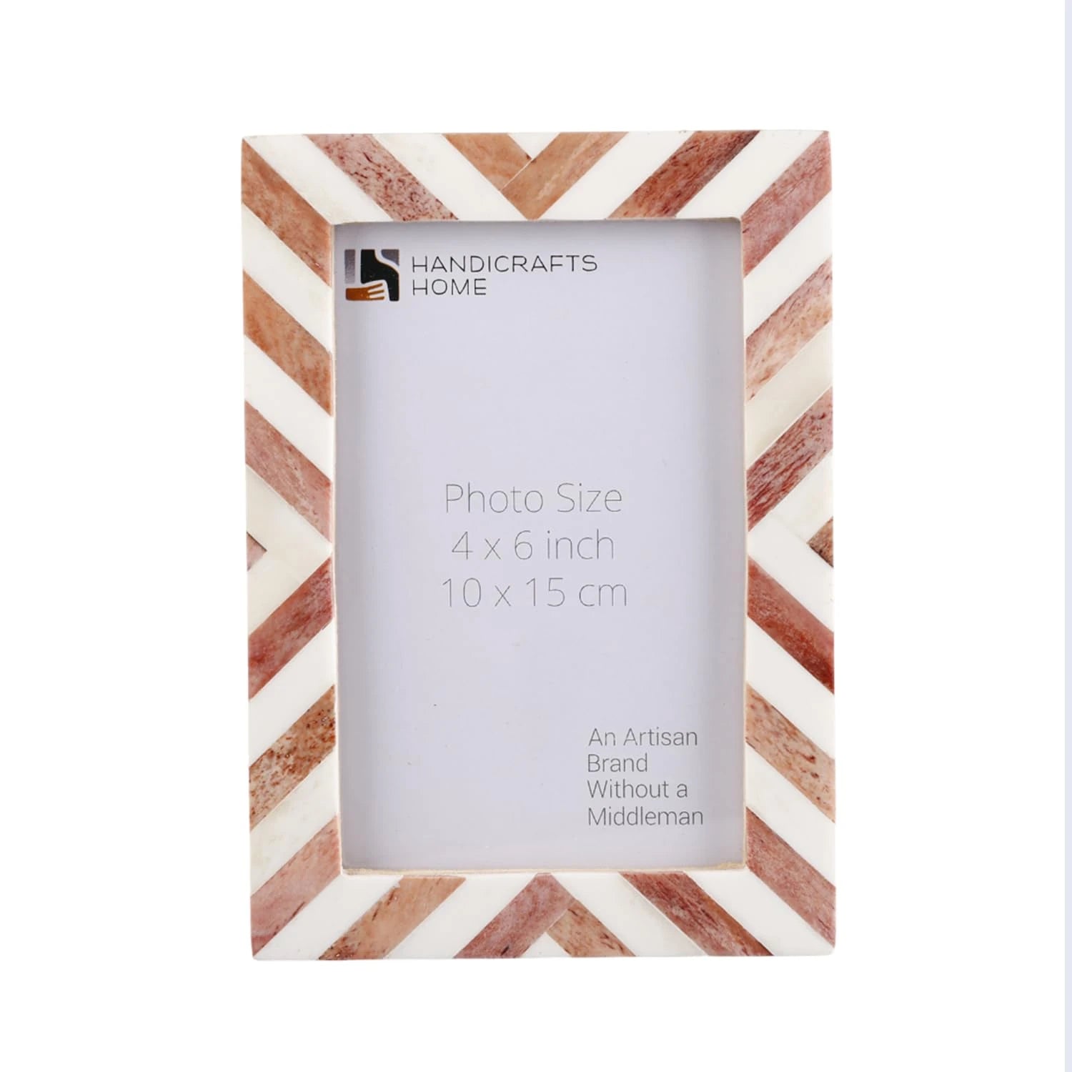 Picture Frame Chevron Collection Bone Inlay Brown 4 Sizes