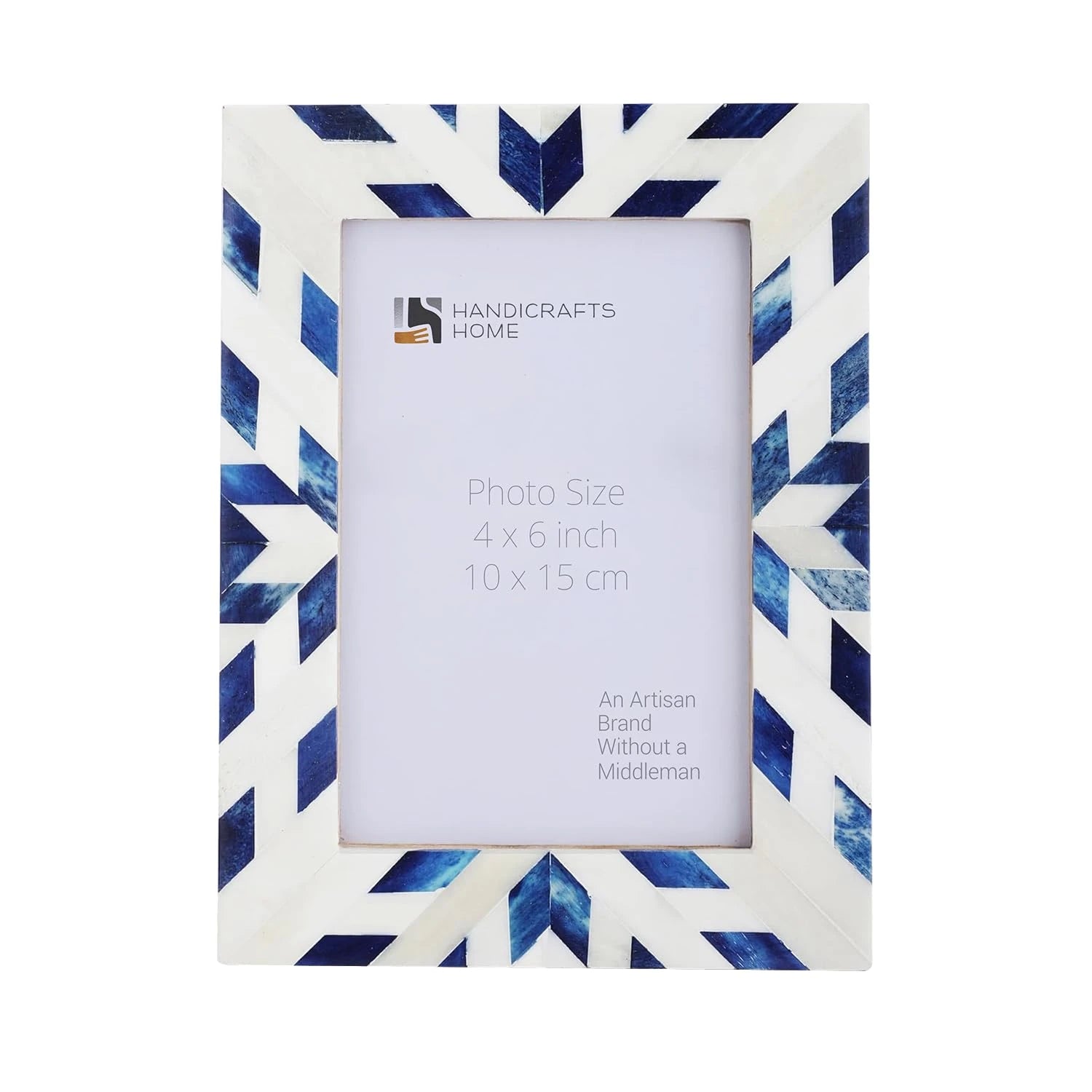 Picture Frames  Hypno Frost Collection Bone Inlay White-Blue, 3 Sizes