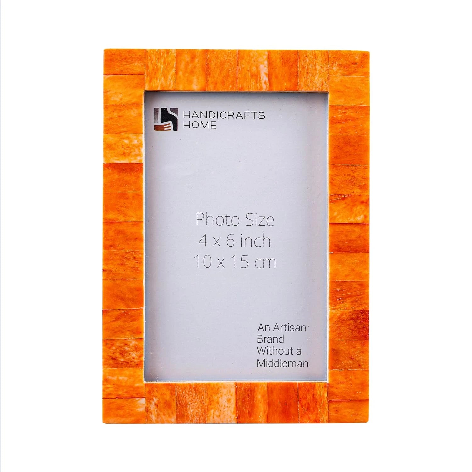 Picture Frame Classic Pattern Collection Bone Inlay Orange – 3 Sizes