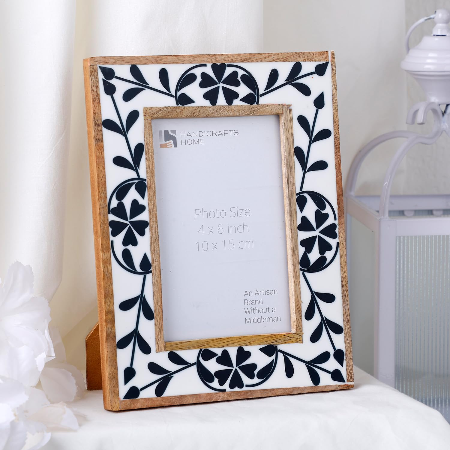 Picture Frame Alhambra Collection Resin & Wood Inlay Multicolor – 4x6 & 5x7"