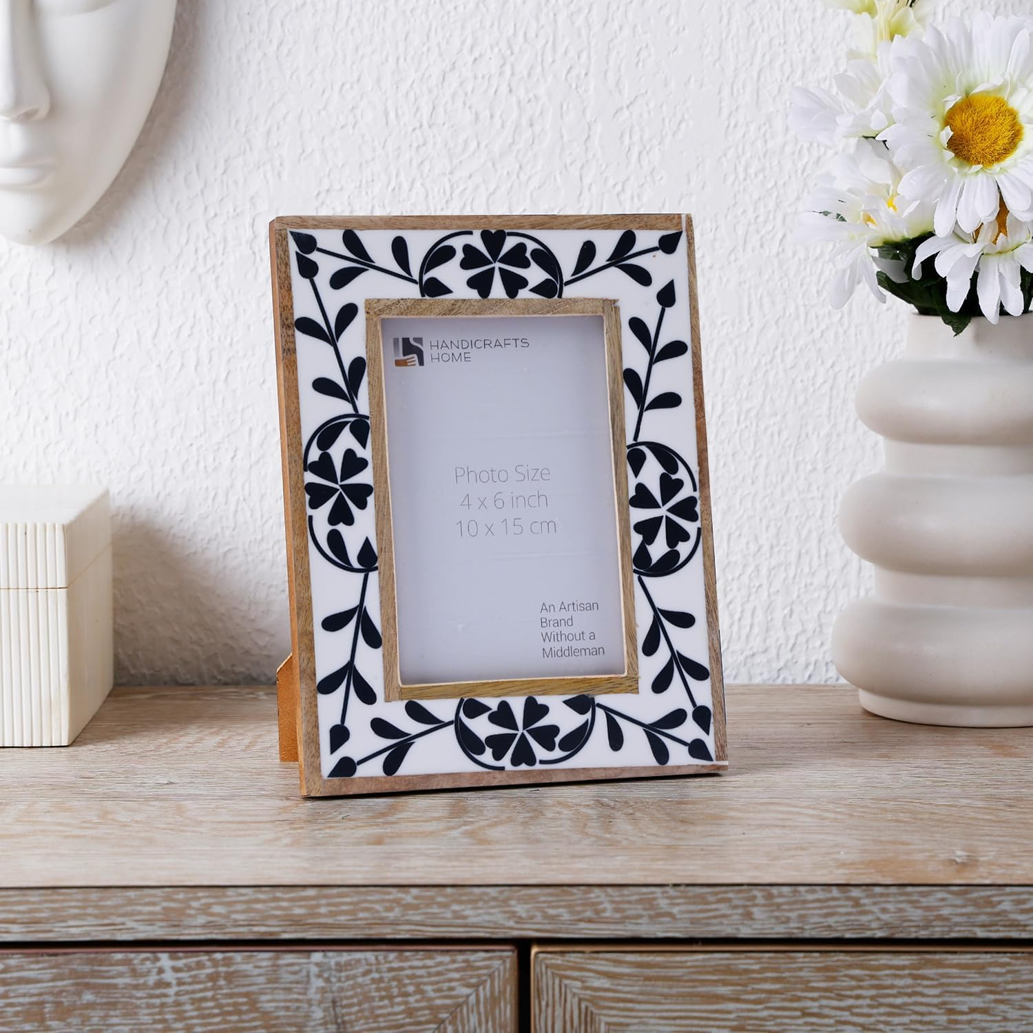 Picture Frame Alhambra Collection Resin & Wood Inlay Multicolor – 4x6 & 5x7"