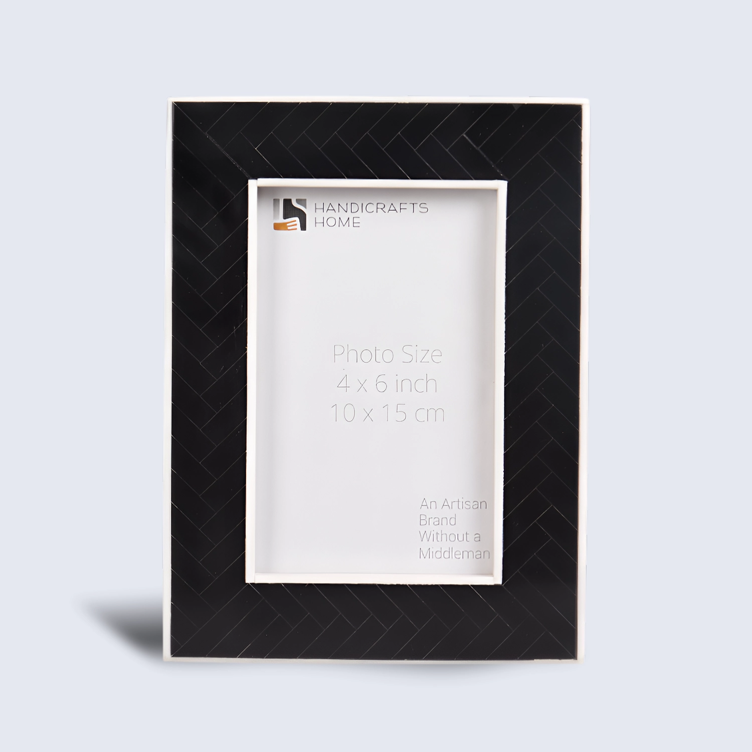 Black & White Resin Inlay Chevron Picture Frame - 4x6 & 5x7