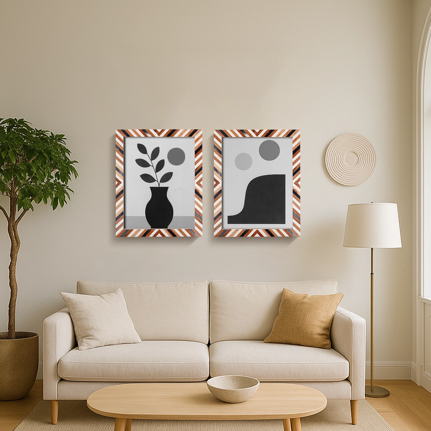Picture Frames Marquet Cosmo Pattern Resin Inlay Collection Pack of 2 ...
