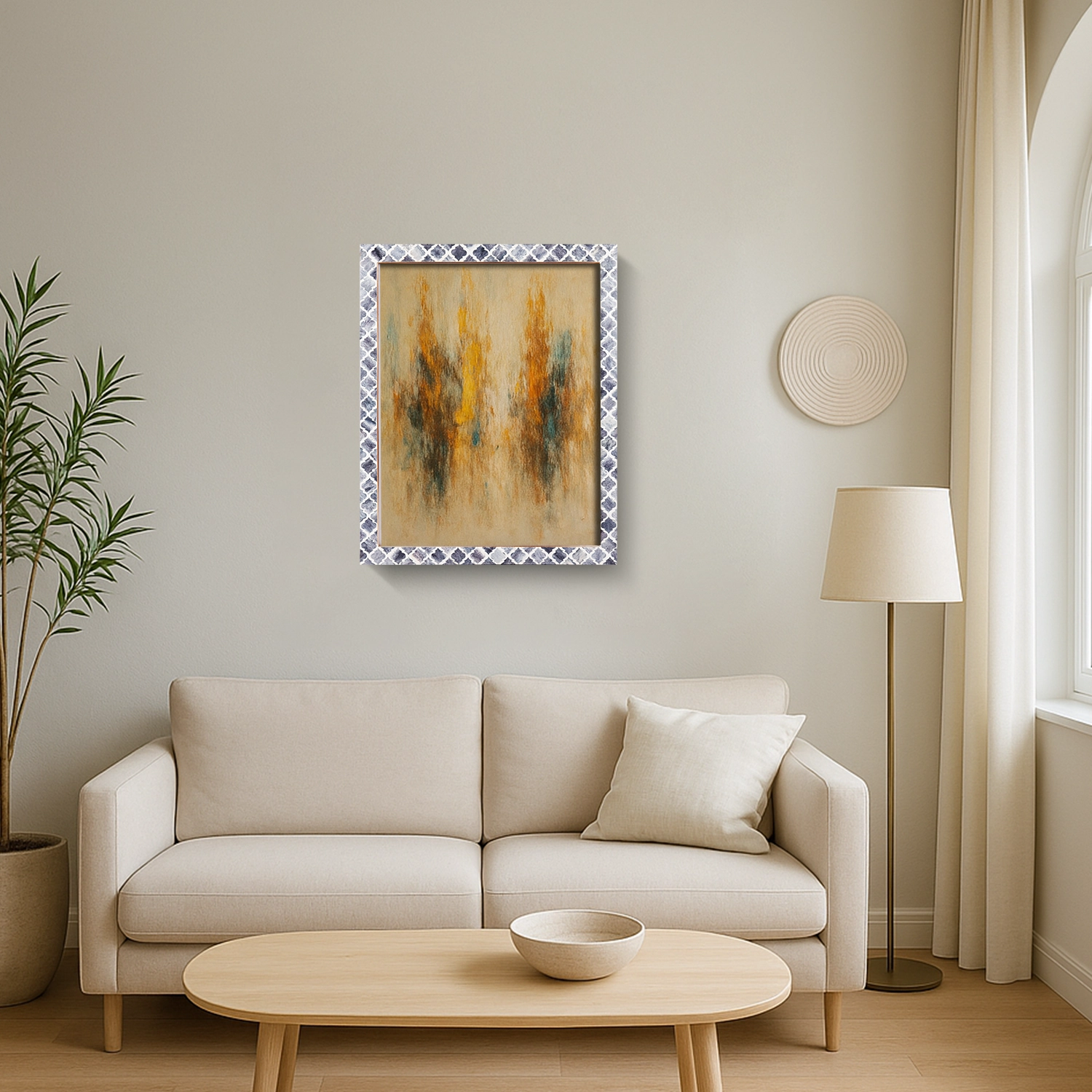 Picture Frames Moroccan Pattern Bone & Resin Inlay Collection in 27 Sizes, Grey