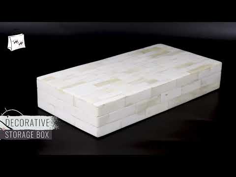 White Bone Inlay Decorative Box by Handicraftshome